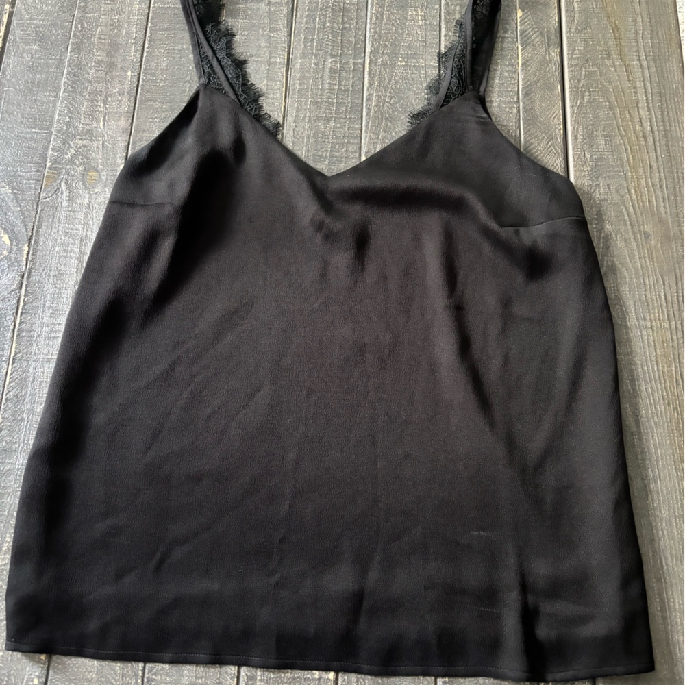 Express Black Lace Detail Top
